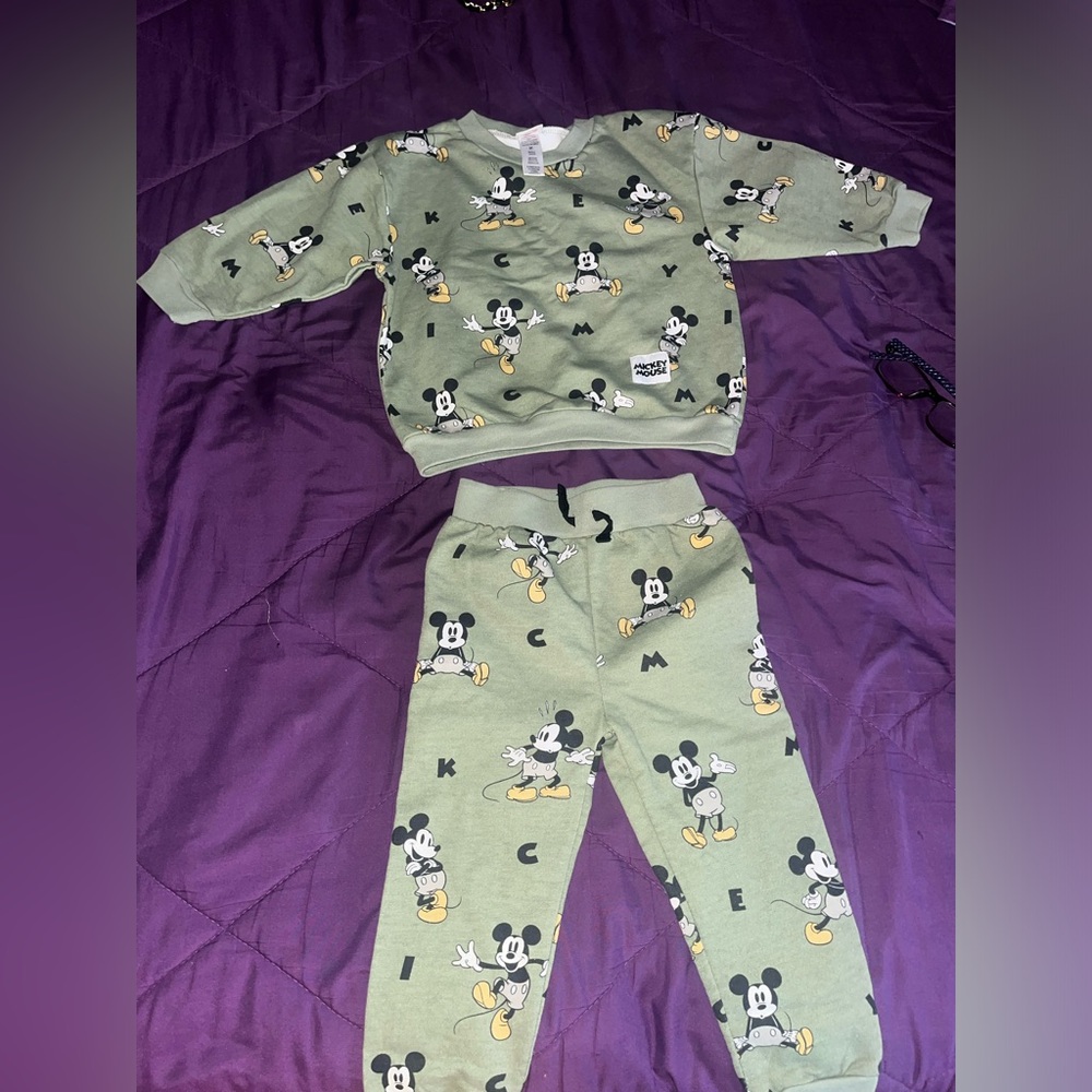 boys 2 piece mickey set